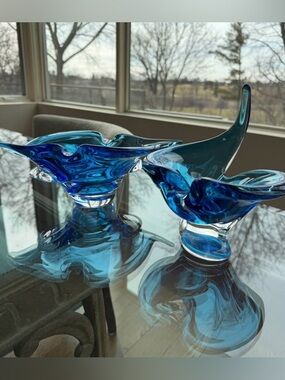 Vintage MCM Chalet Canada Art Glass Bowls
